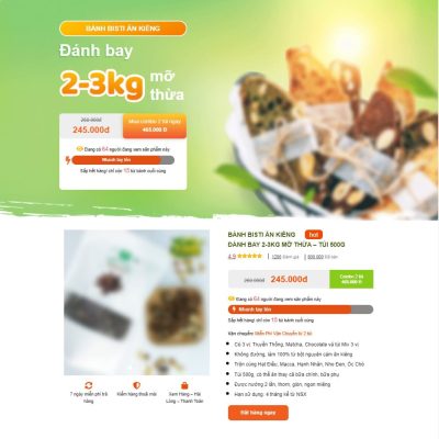 Theme wordpress landing page bánh giảm cân