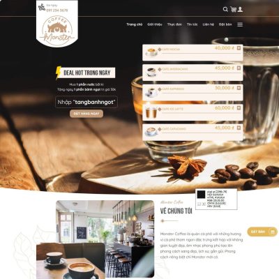 Theme wordpress bán cà phê 03