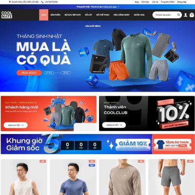 Theme wordpress bán quần áo giống coolmate