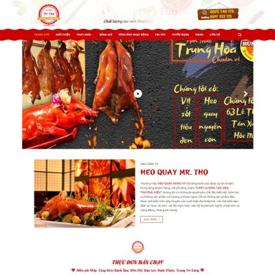 Theme wordpress bán heo quay