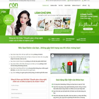 Theme wordpress khóa học Spa