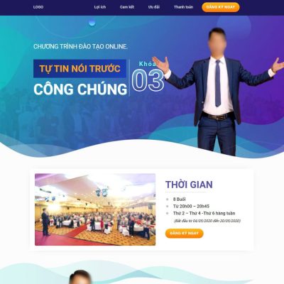 Theme wordpress landing page khóa học
