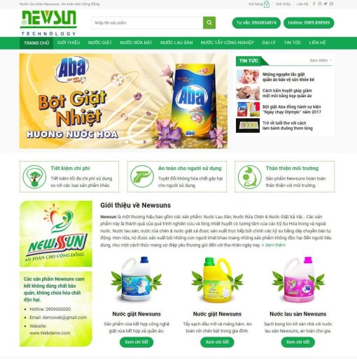 Theme wordpress bán nước giặt, bột giặt