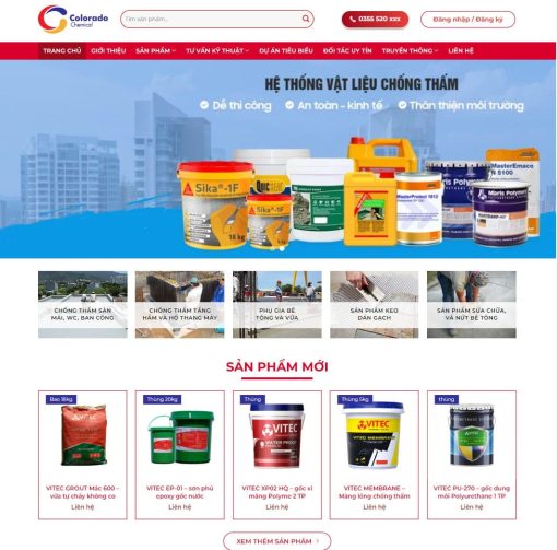 Theme wordpress bán sơn chống thấm