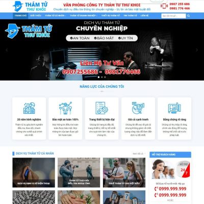 Theme wordpress dịch vụ thám tử