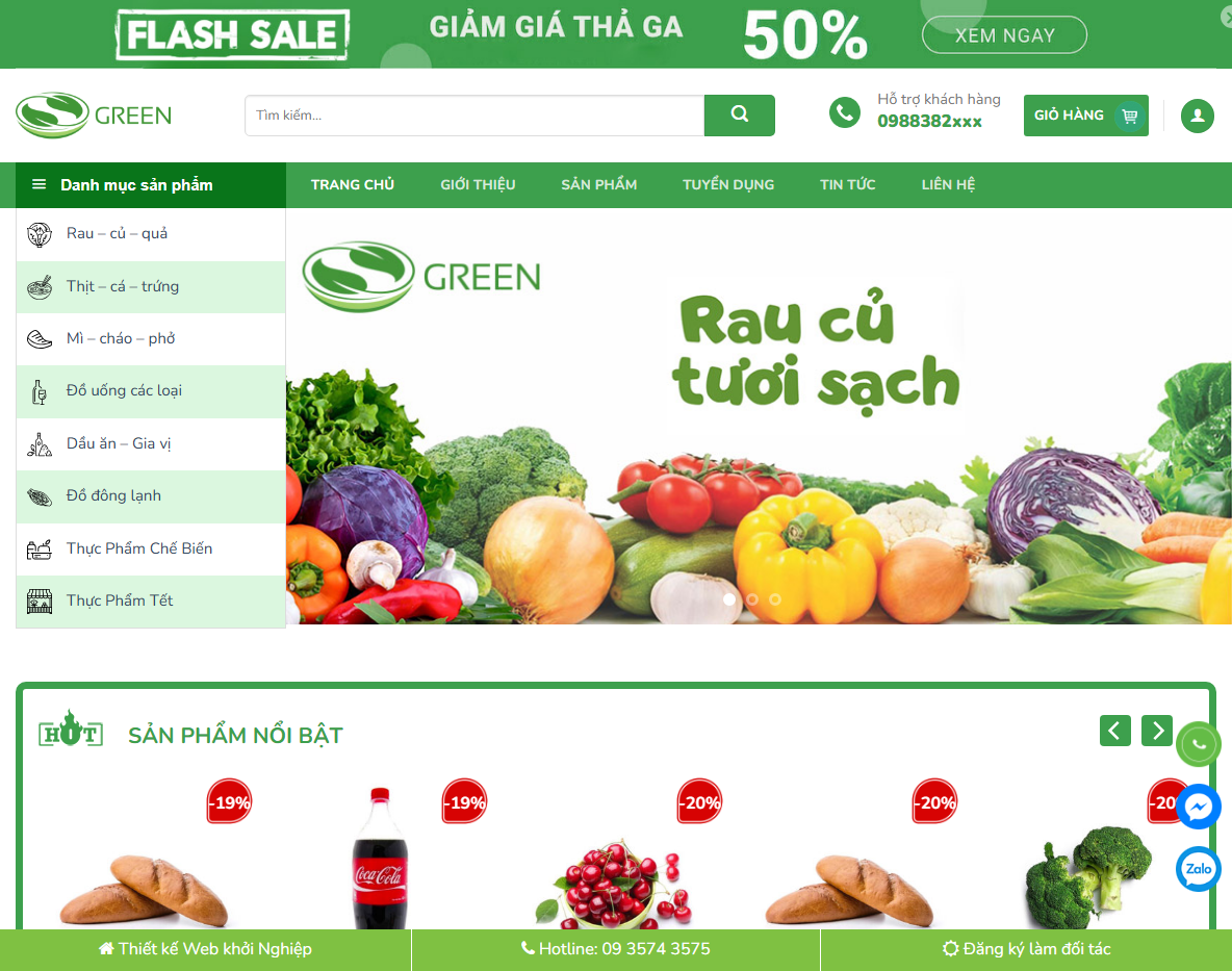 Giao diện Theme WordPress Bách Hóa 3