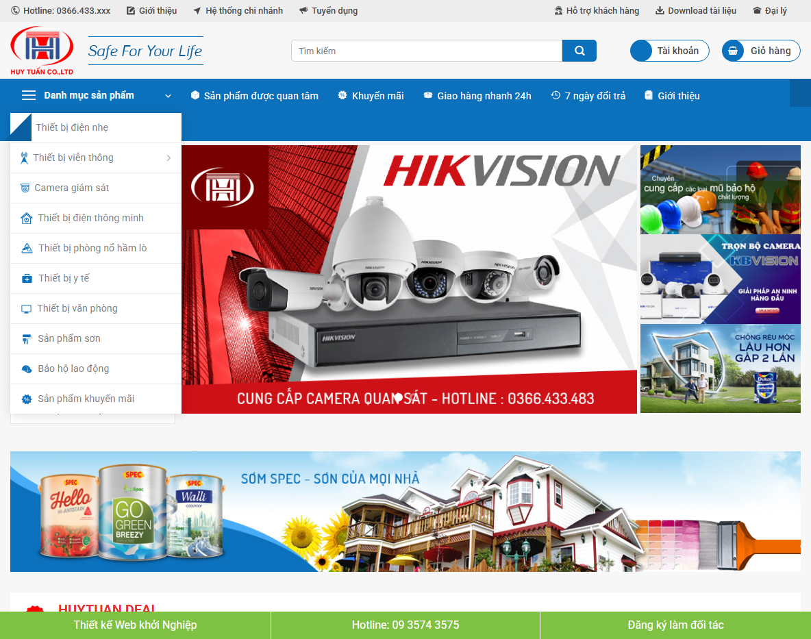 Giao diện Theme WordPress bán camera 04