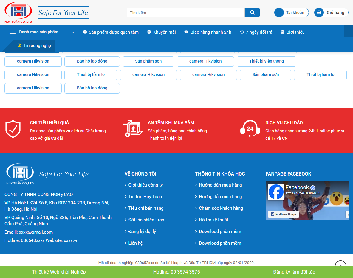 Giao diện quản trị Theme WordPress bán camera 04