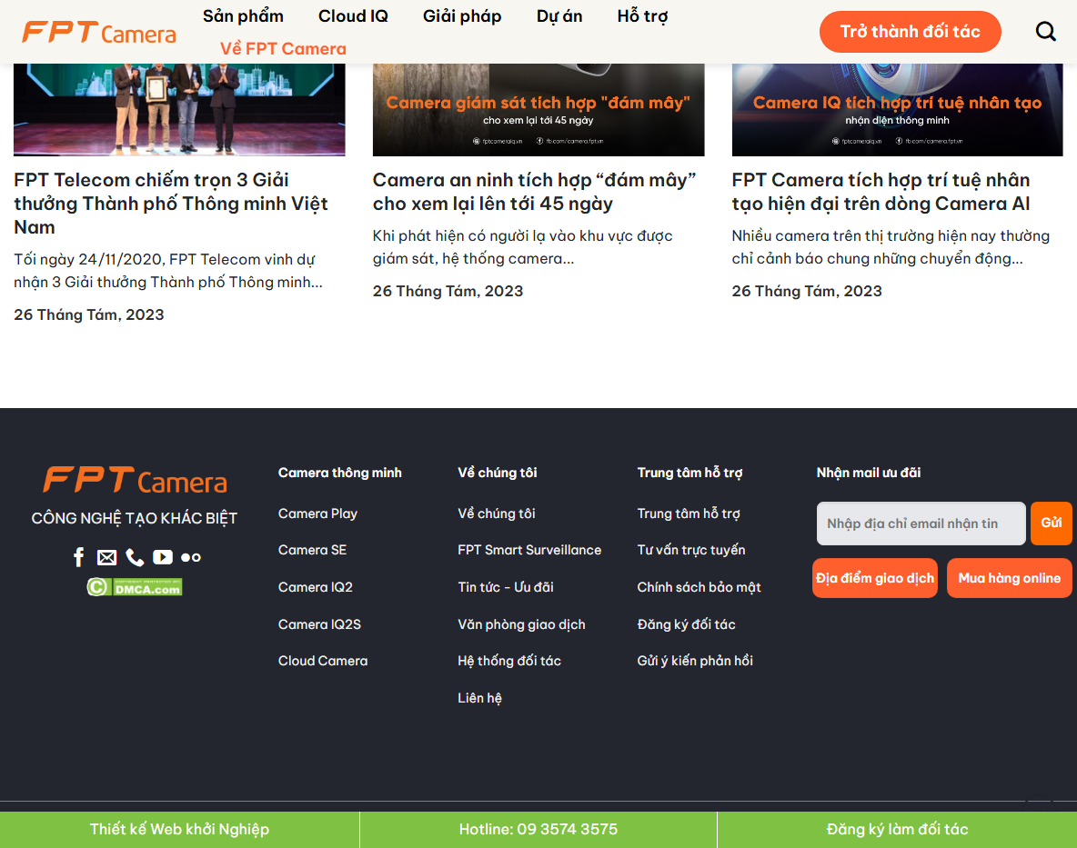 Tính năng theme wordpress camera