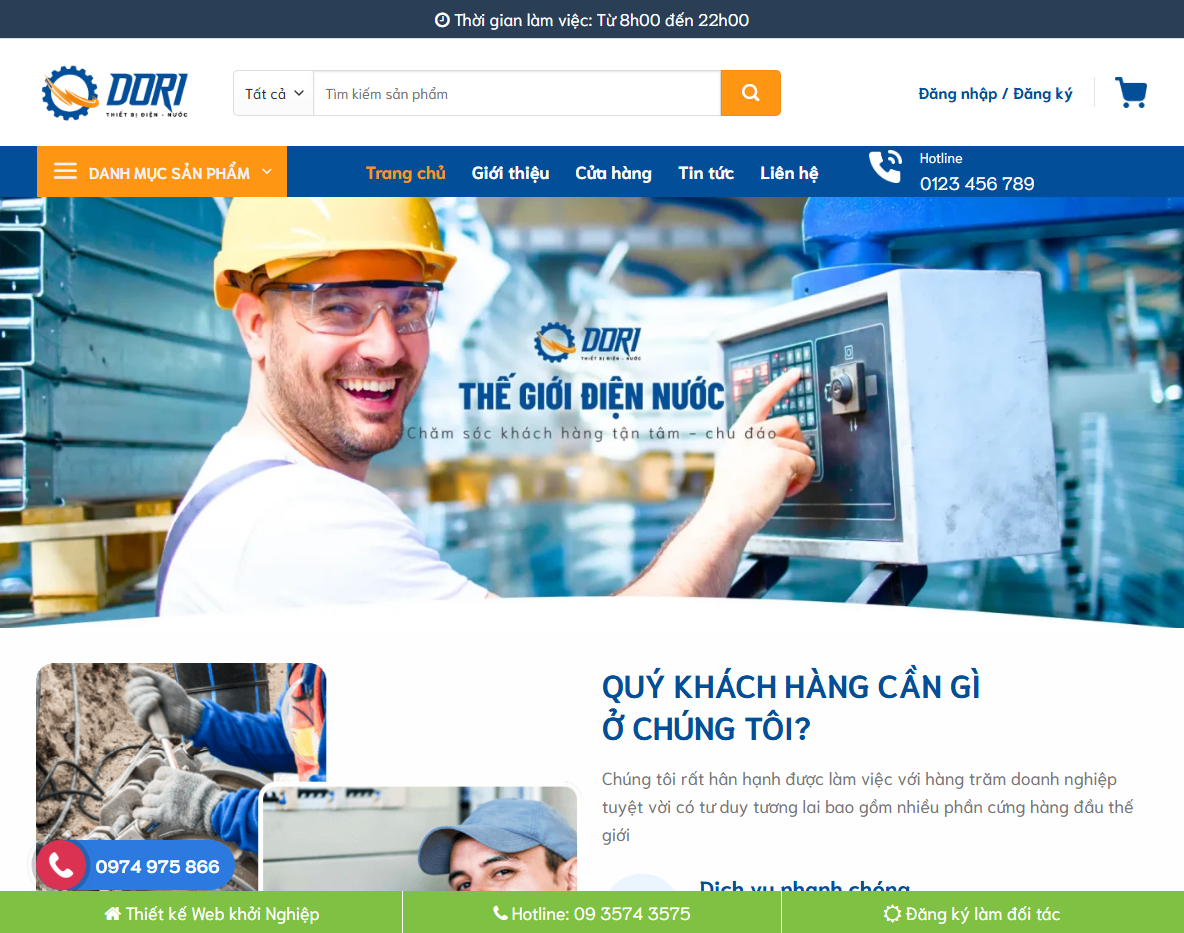 Giao diện Theme WordPress bán điện máy 03