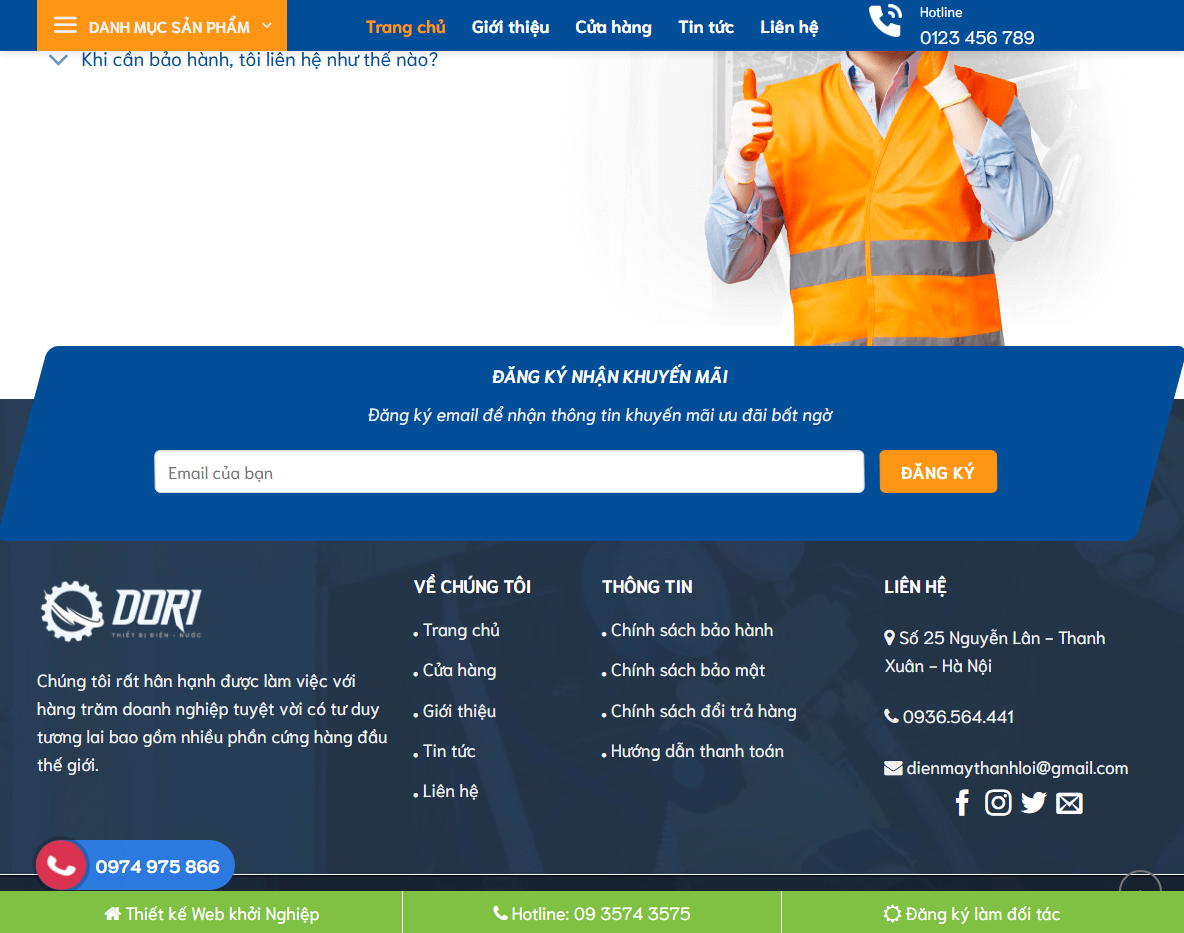 Giao diện responsive Theme WordPress bán điện máy 03