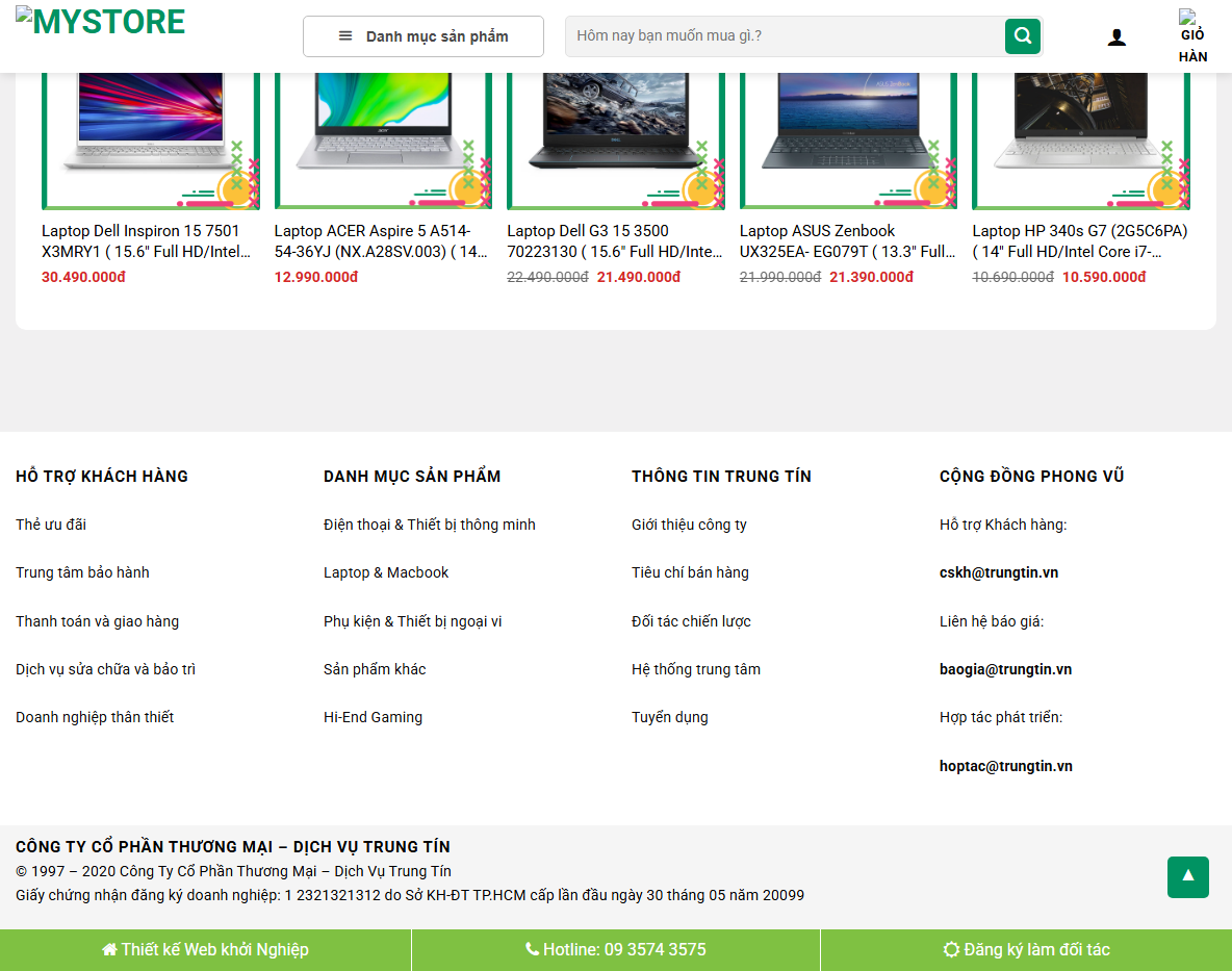 Giao diện quản trị Theme WordPress bán điện thoại 03