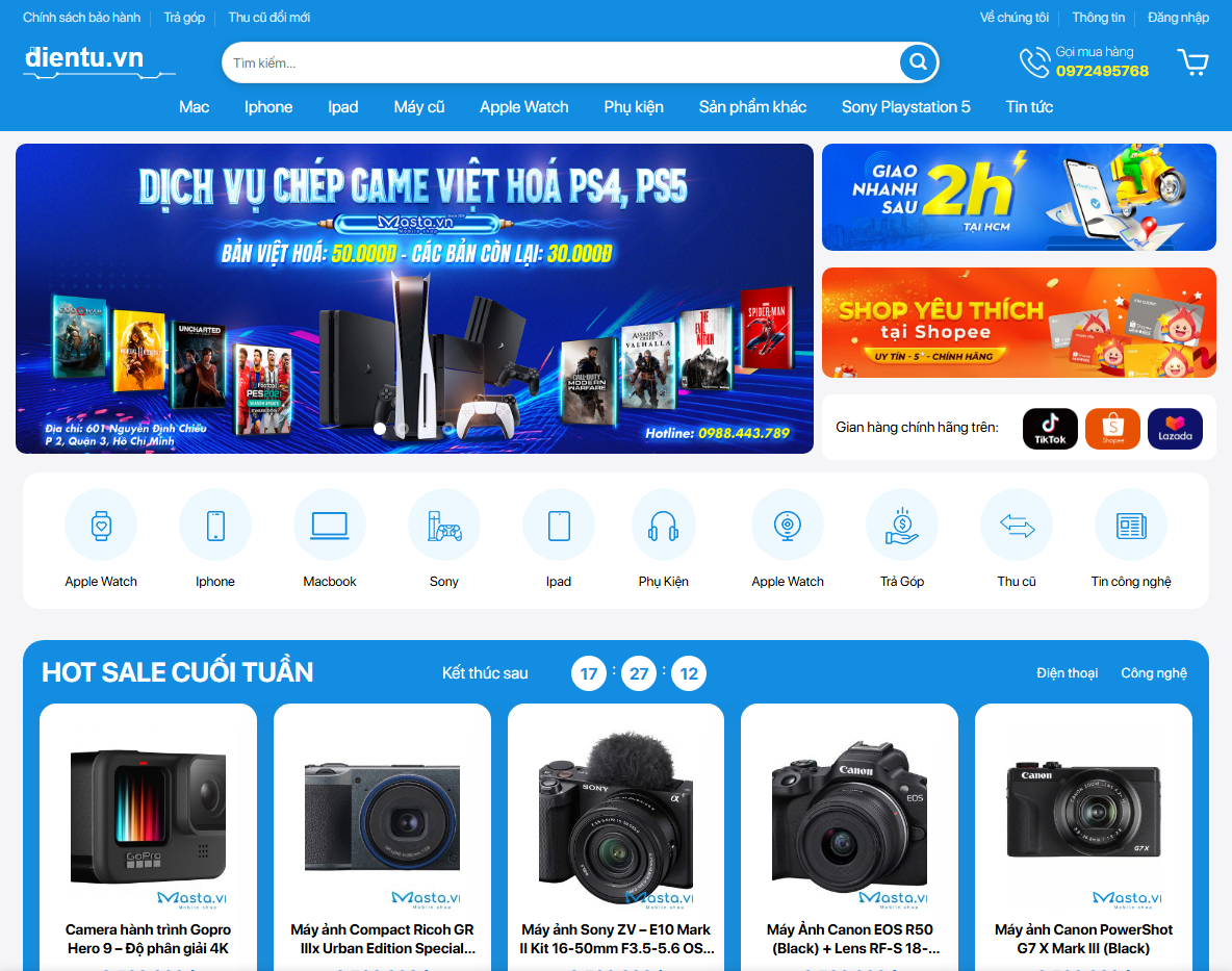 Giao diện Theme WordPress bán đồ công nghệ 04