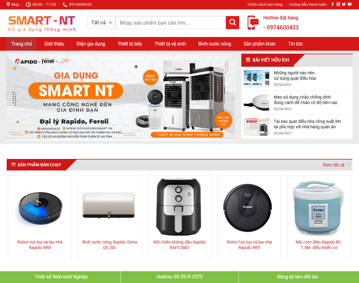 Giao diện Theme WordPress bán đồ gia dụng 01