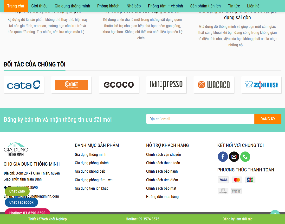 Trang quản trị theme WordPress bán đồ gia dụng