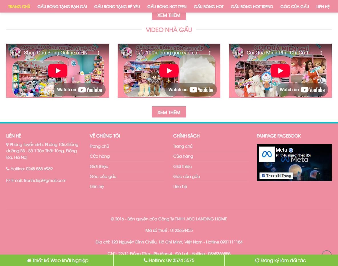 Tính năng quản lý của theme wordpress bán gấu bông