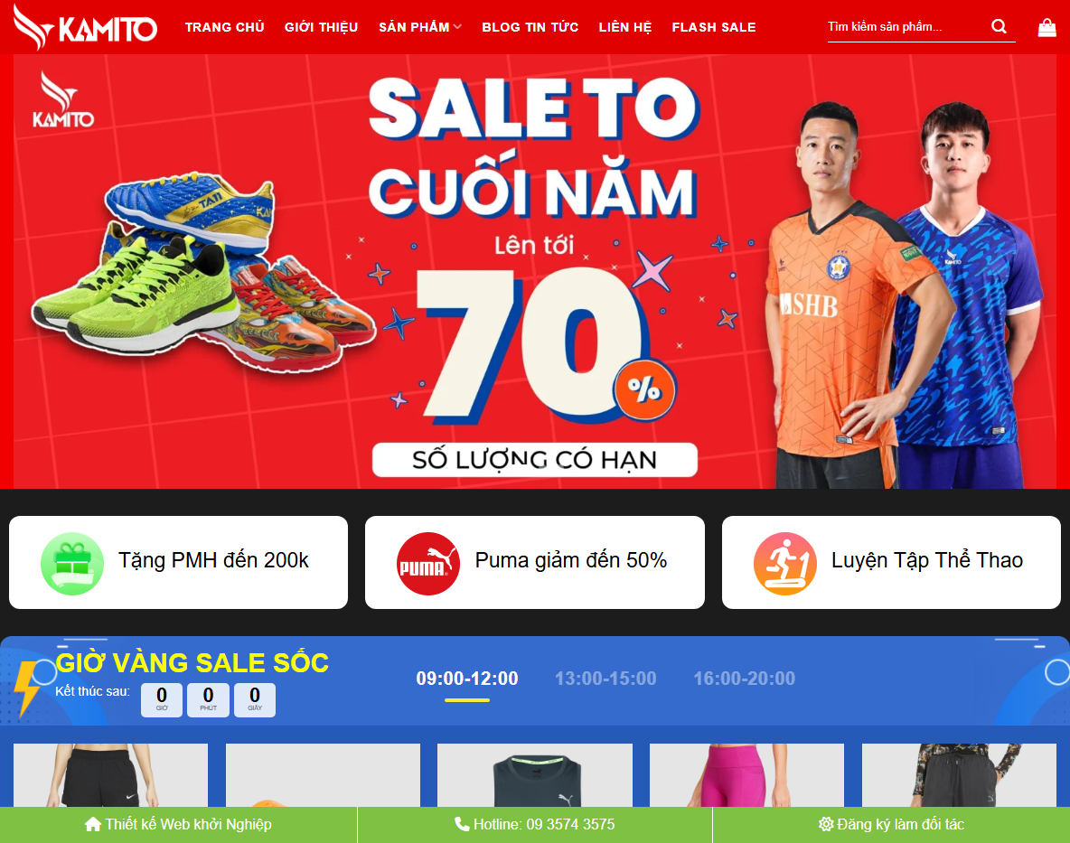 Giao diện theme wordpress bán giày dép