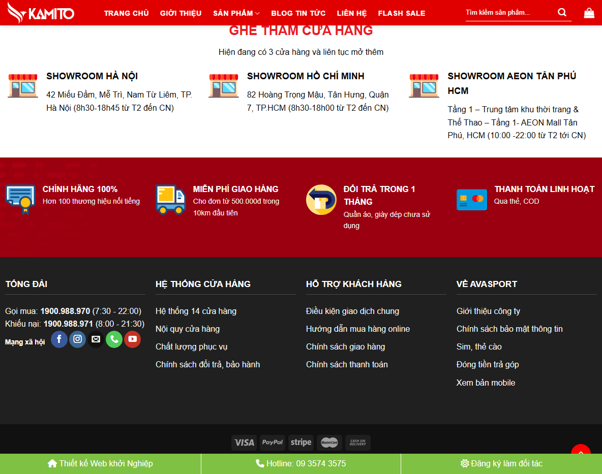 Tính năng quản lý theme wordpress bán giày dép