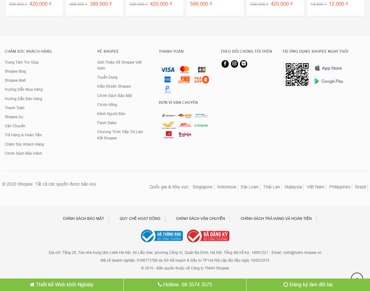 Tính năng Theme WordPress bán hàng Shopee