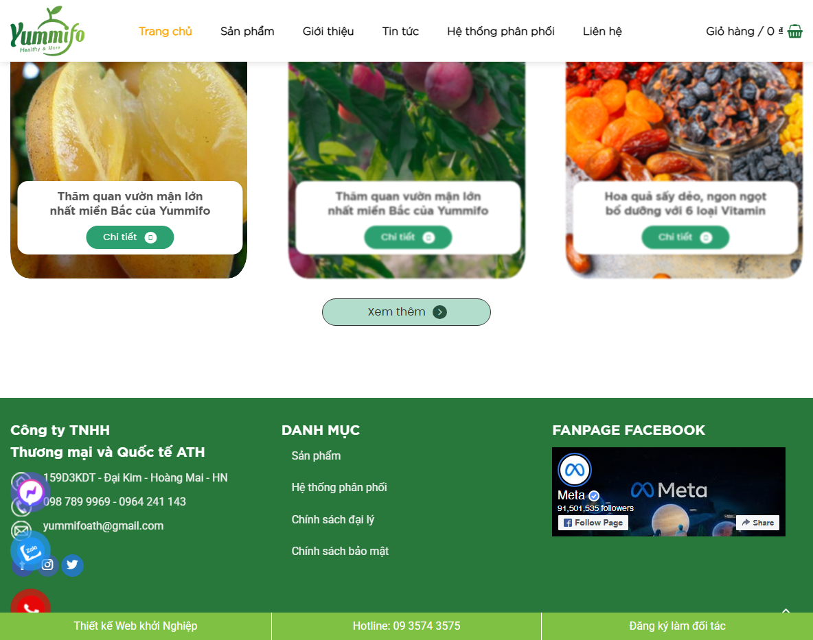 Tính năng quản lý của theme WordPress bán hoa quả sấy