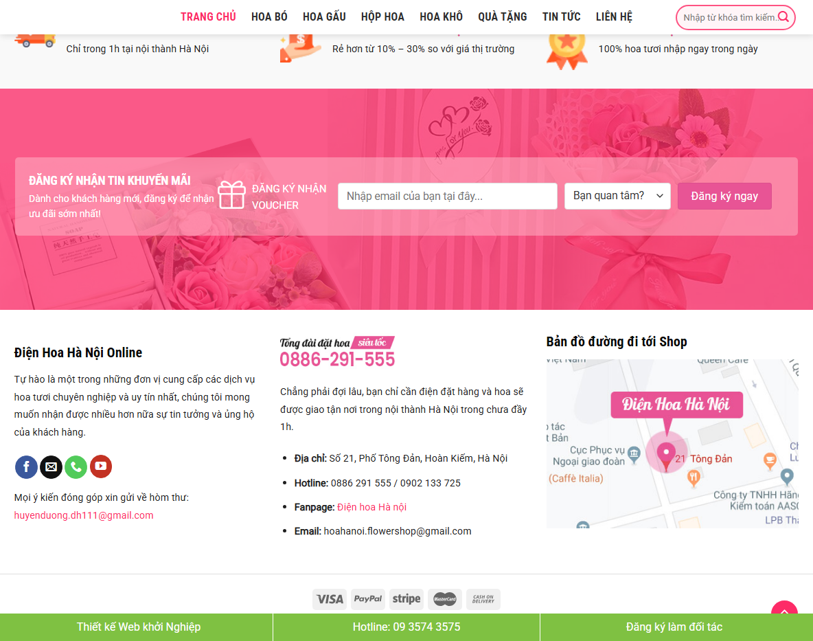 Giao diện quản trị Theme WordPress bán hoa tươi 02