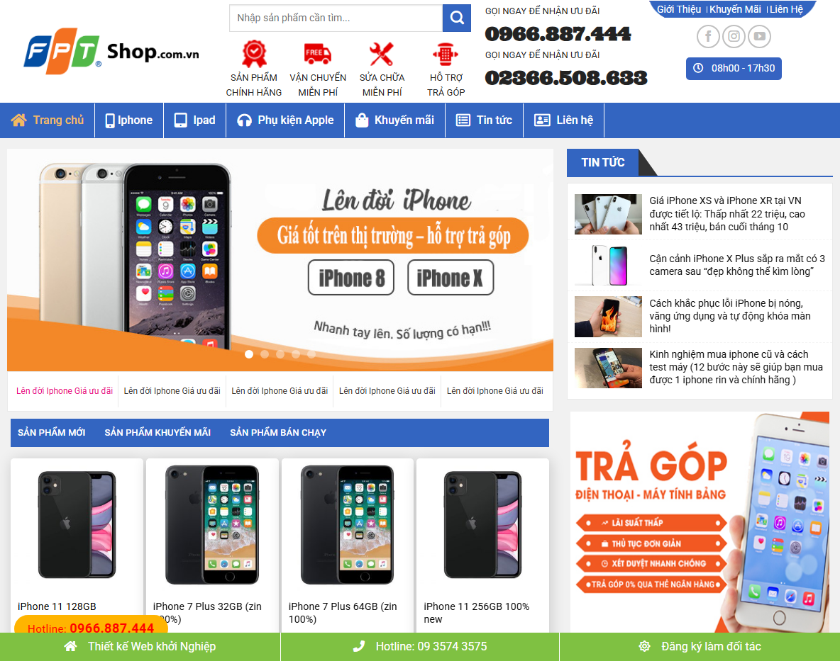 Theme WordPress bán iPhone chuyên nghiệp