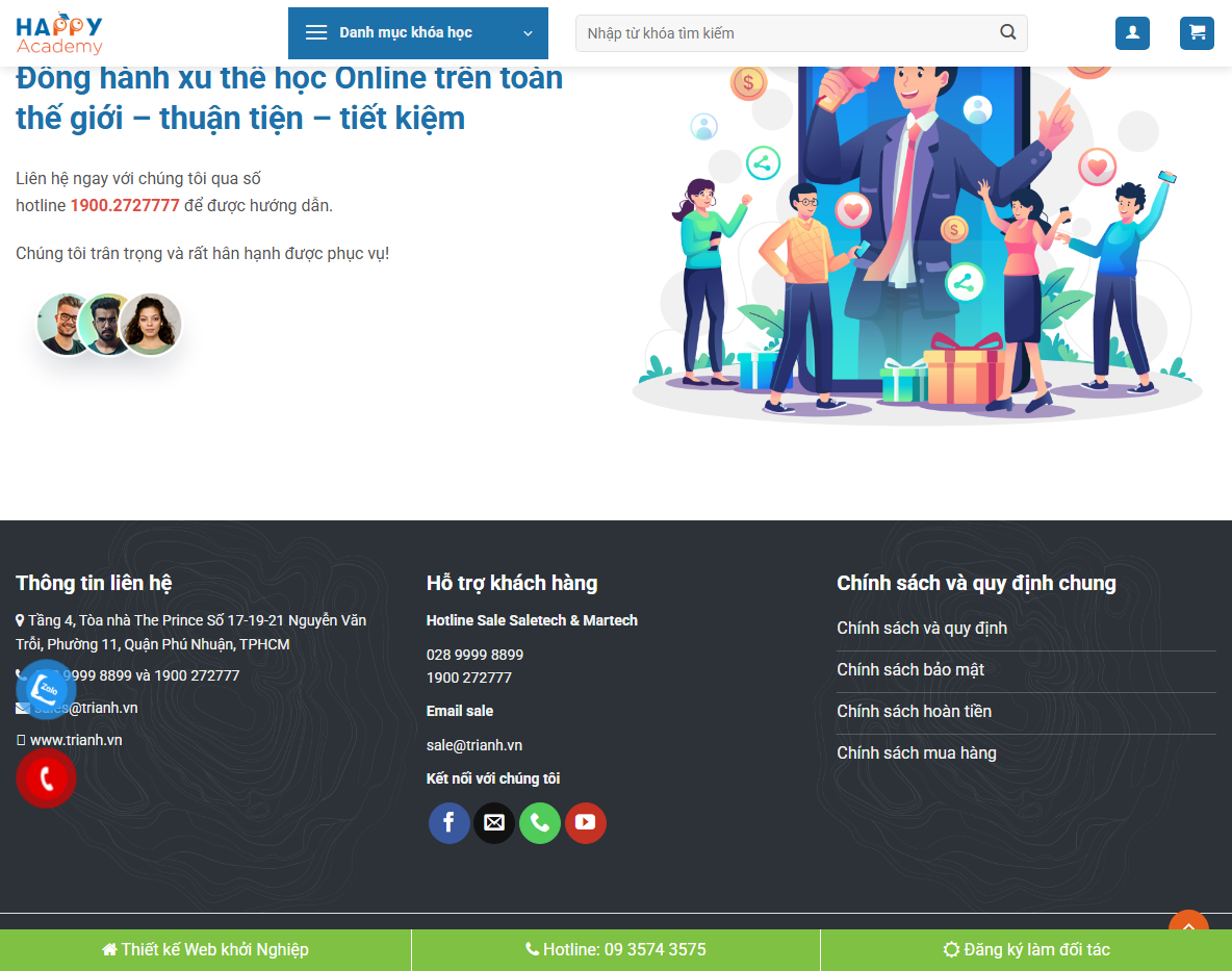 Giao diện quản trị Theme WordPress bán khóa học đẹp 01