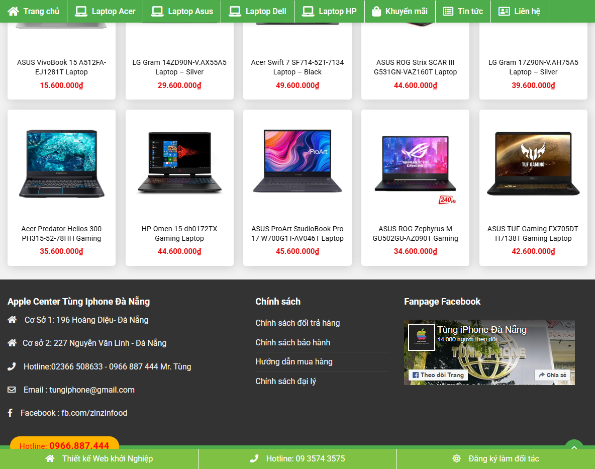 Tính năng Theme WordPress bán laptop 02