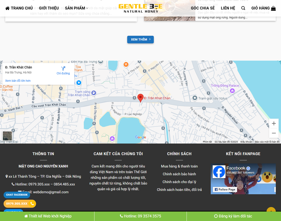 Tính năng Theme WordPress bán mật ong 02