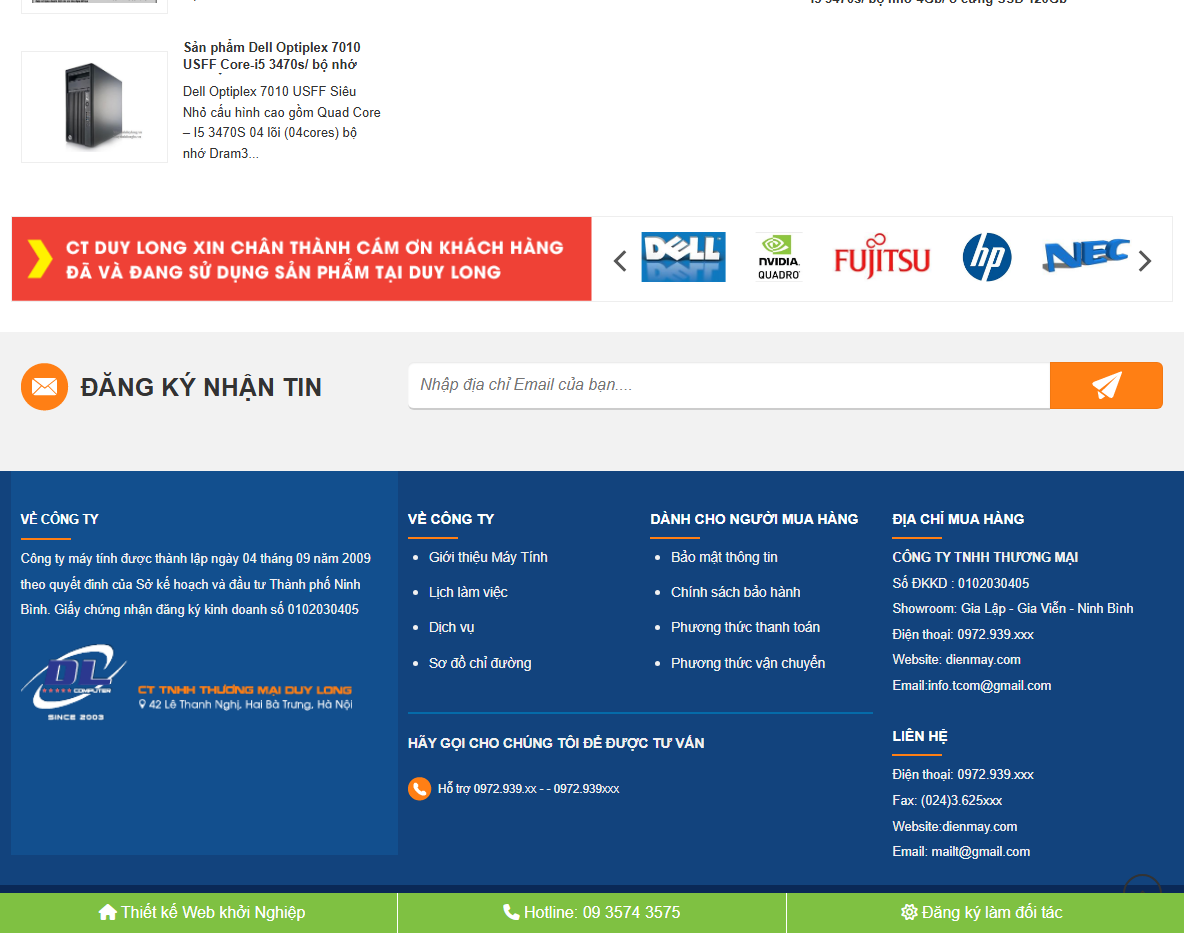 Giao diện trang sản phẩm Theme WordPress bán máy tính 08
