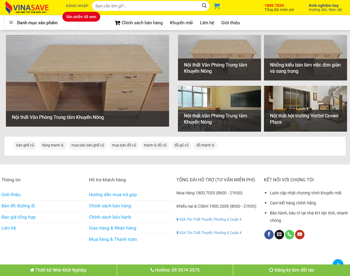 Giao diện quản trị theme WordPress nội thất