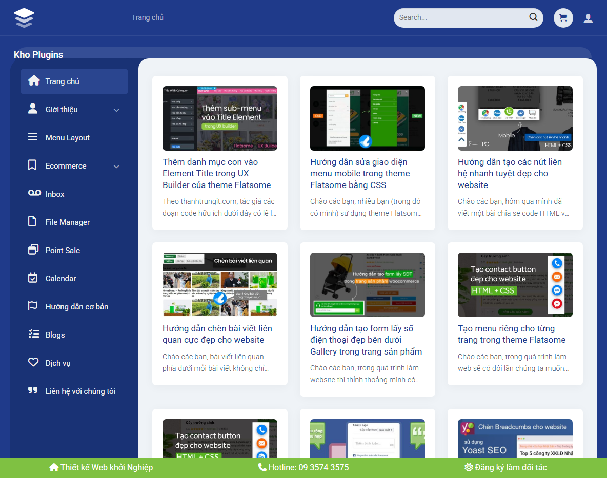 Giao diện Theme WordPress bán plugin và theme