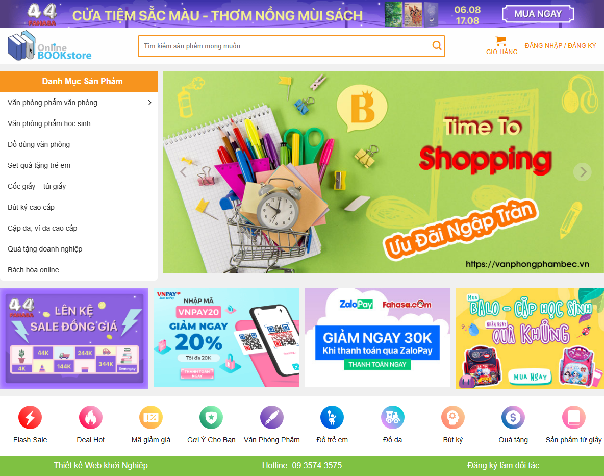 Giao diện Theme WordPress bán sách 01