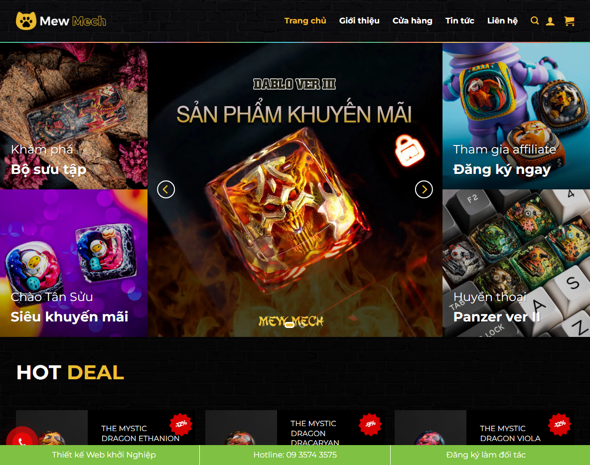 Giao diện theme wordpress gaming độc lạ