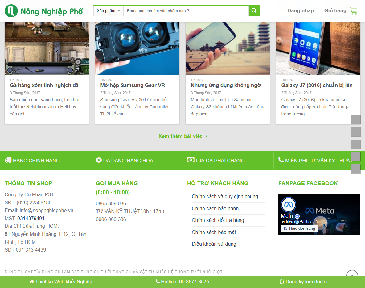 Demo theme wordpress nông nghiệp