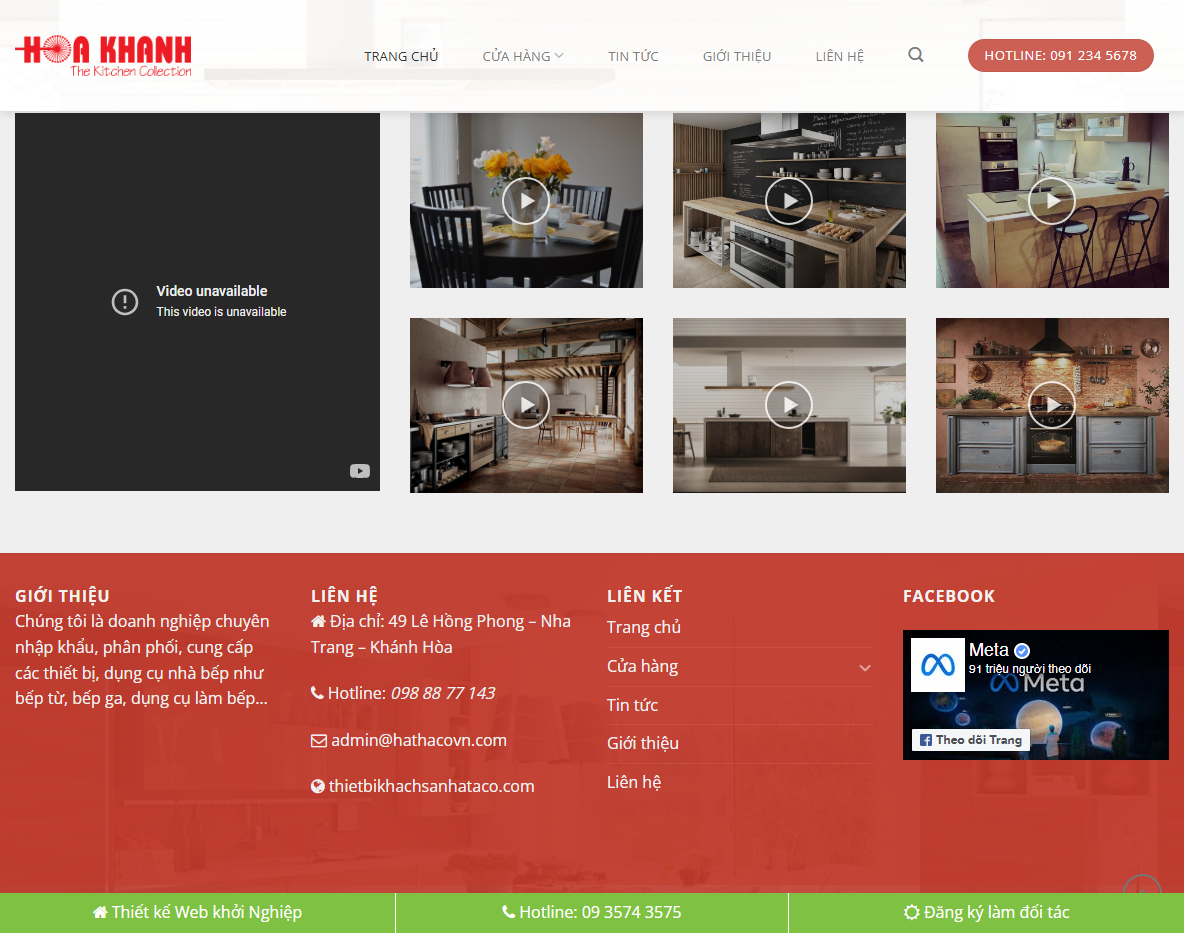 Tính năng quản lý của theme wordpress bán thiết bị bếp