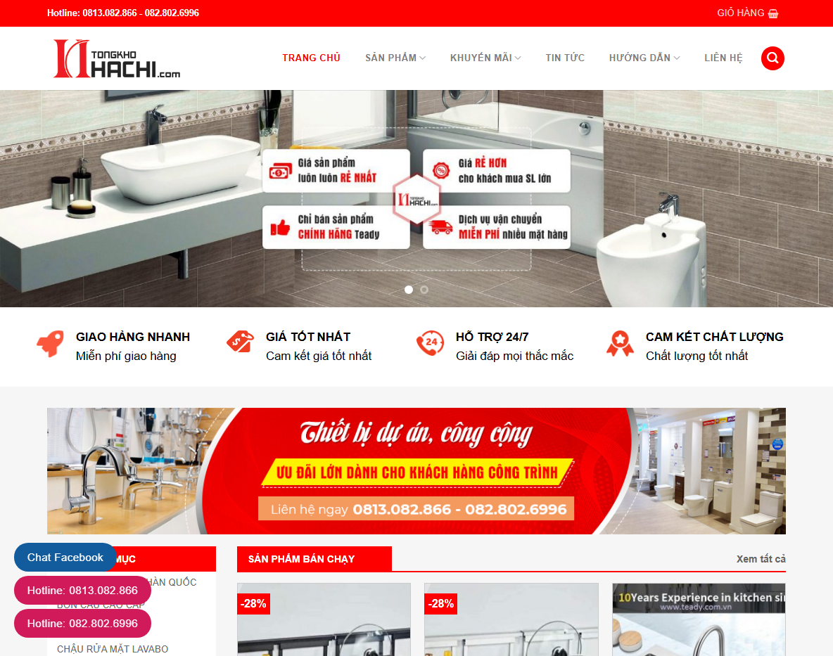 Giao diện Theme WordPress bán thiết bị vệ sinh 01