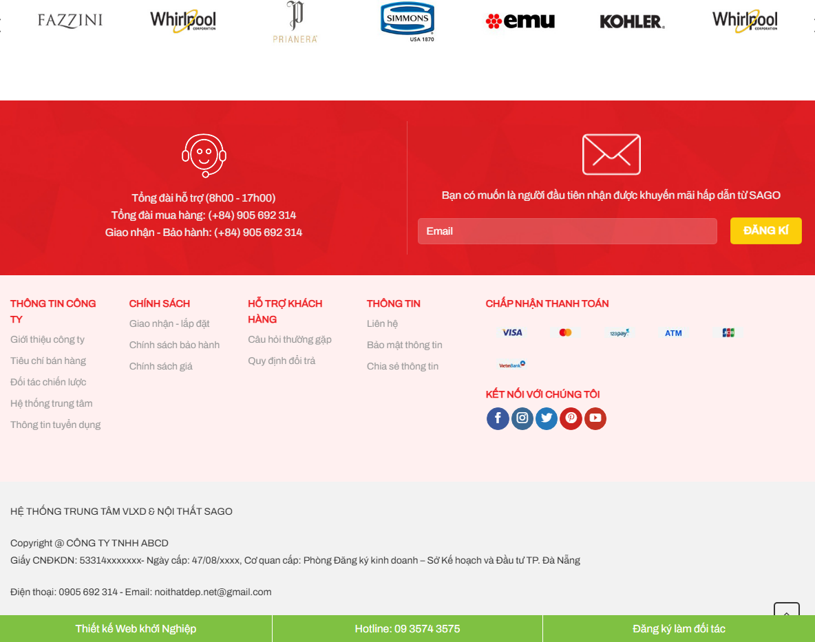 Tính năng theme wordpress thiết bị vệ sinh