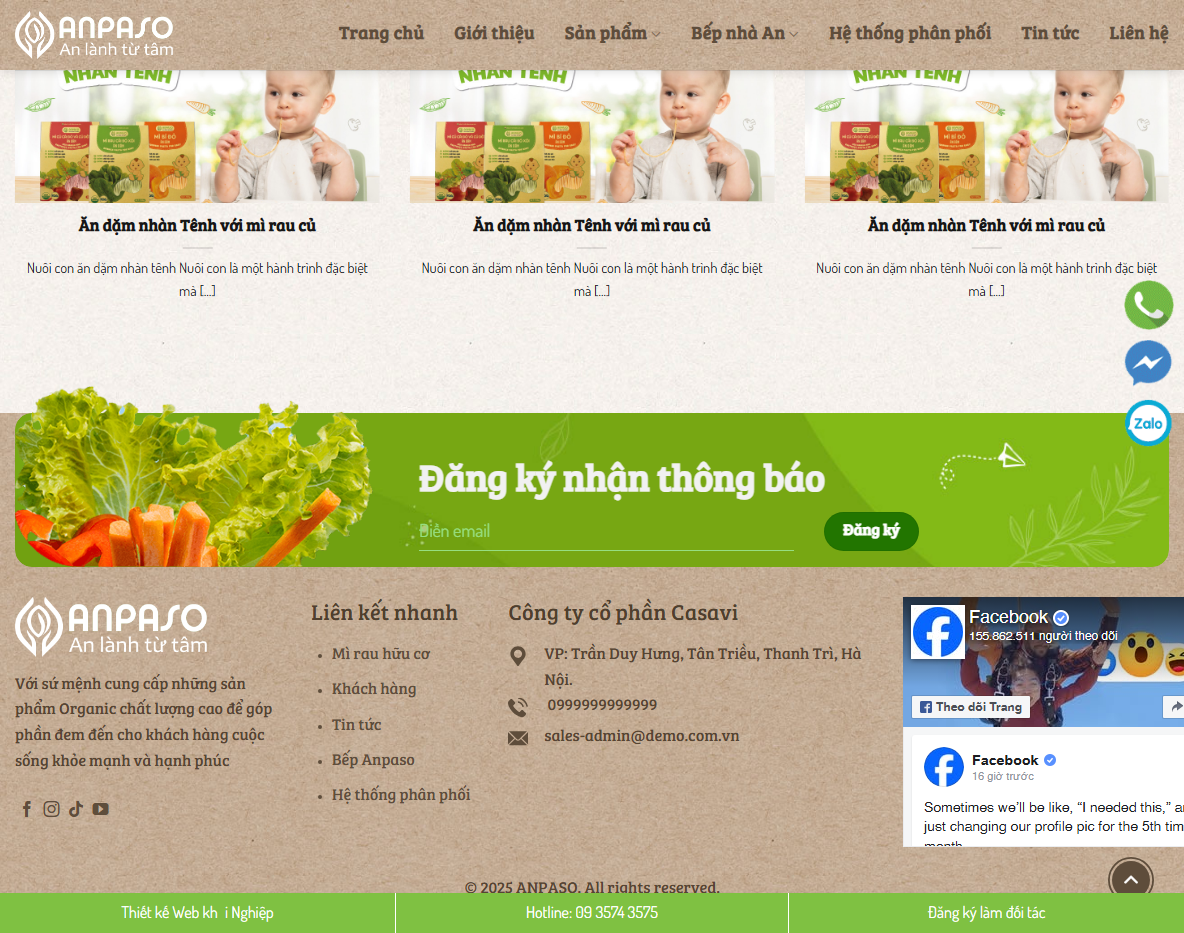 Tính năng Theme WordPress bán thực phẩm 07
