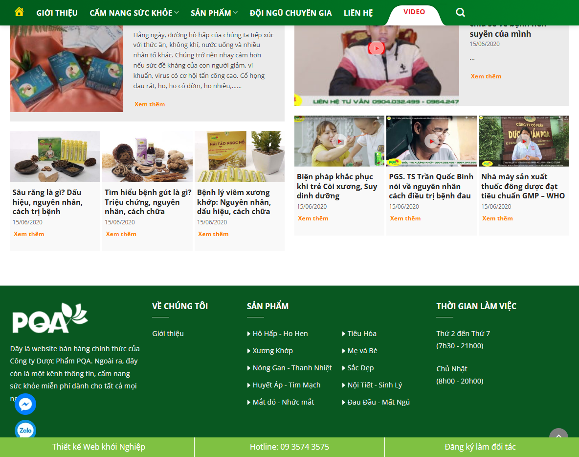 Tính năng theme wordpress bán thuốc nam