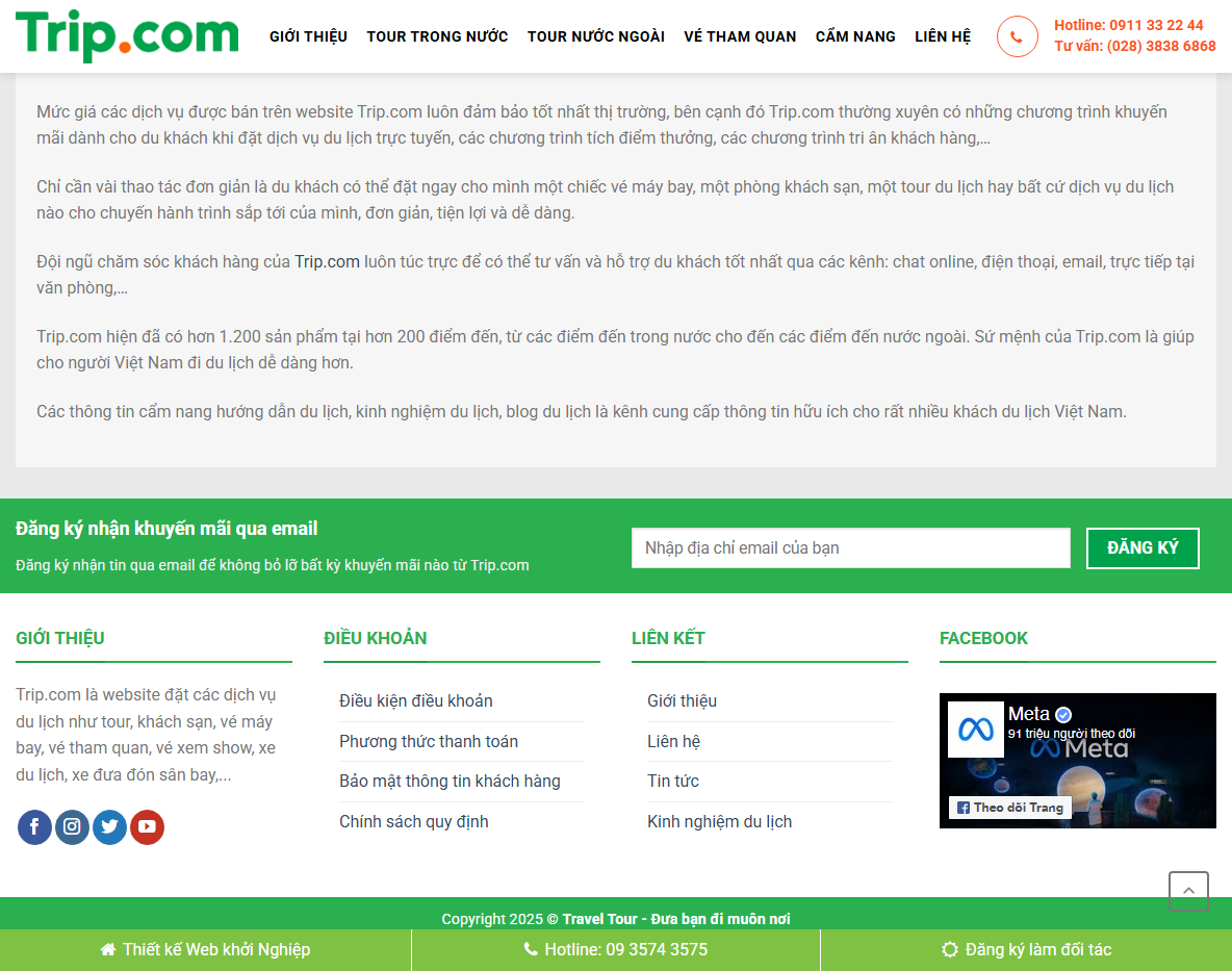 Tính năng Theme wordpress bán tour du lịch 010
