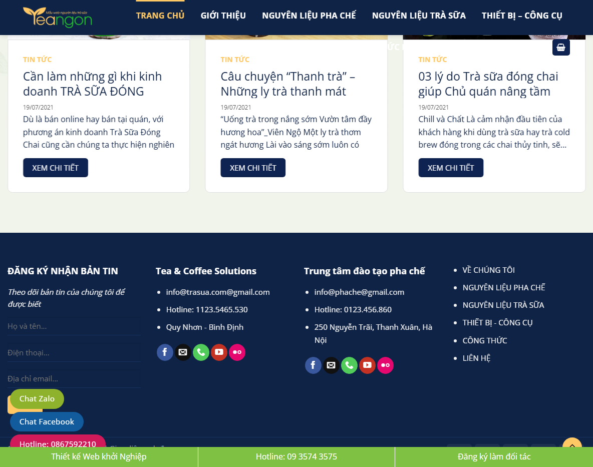Tính năng quản lý theme wordpress trà sữa