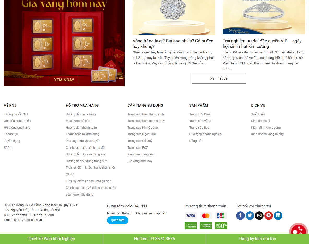 Giao diện quản trị Theme WordPress bán trang sức 02