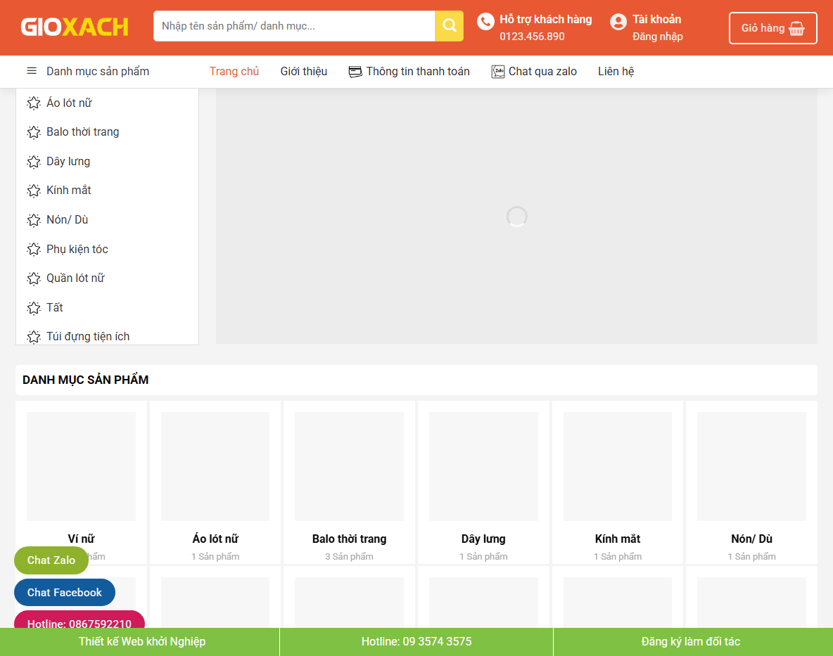 Theme WordPress bán túi ví chuyên nghiệp