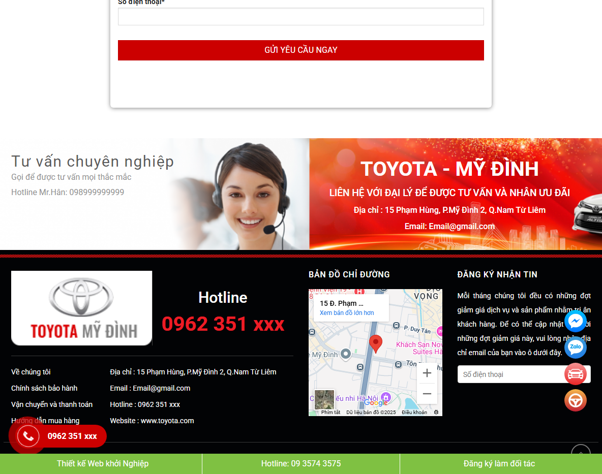 Tính năng Theme WordPress bán xe Toyota 03