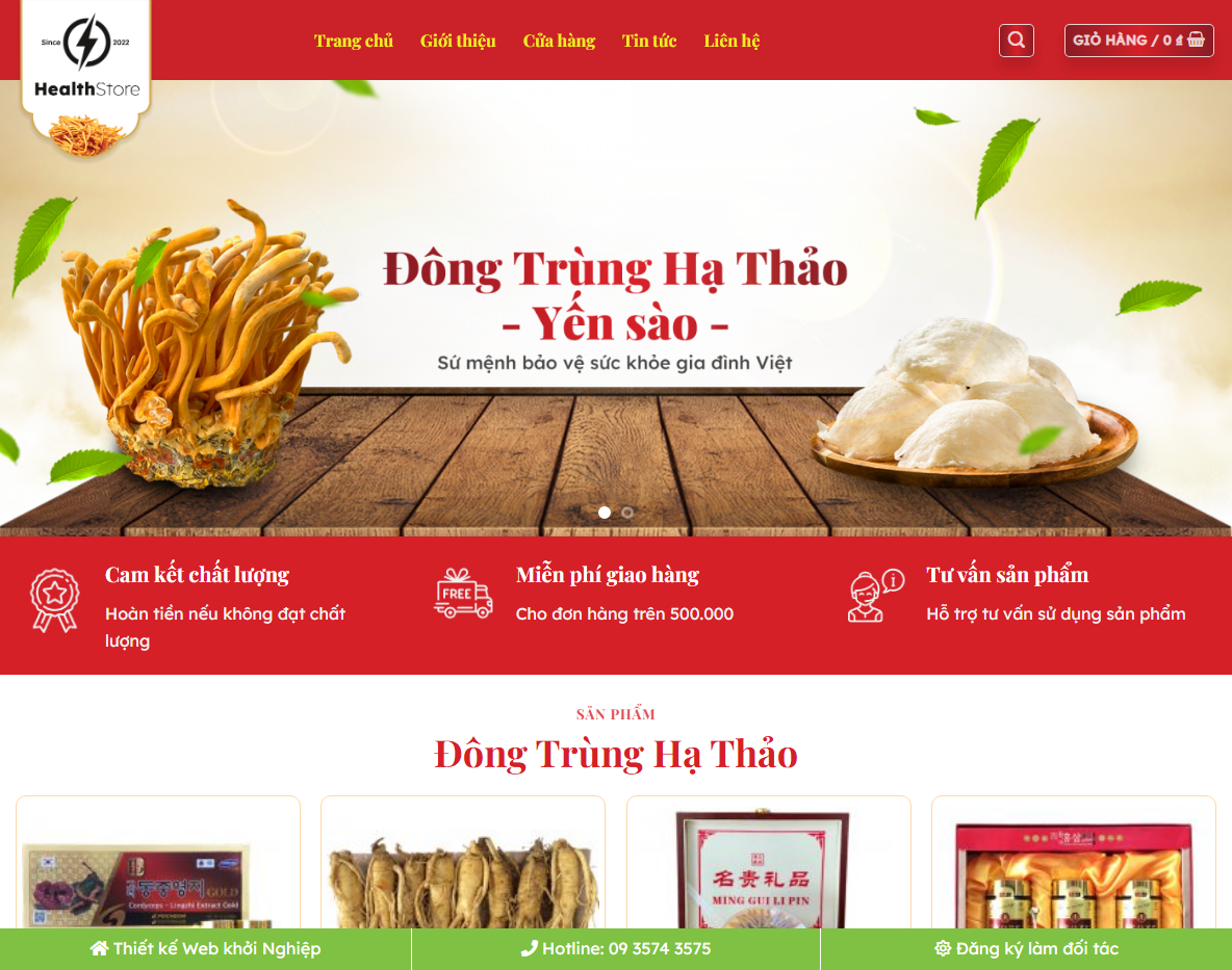 Theme WordPress bán yến sào 02