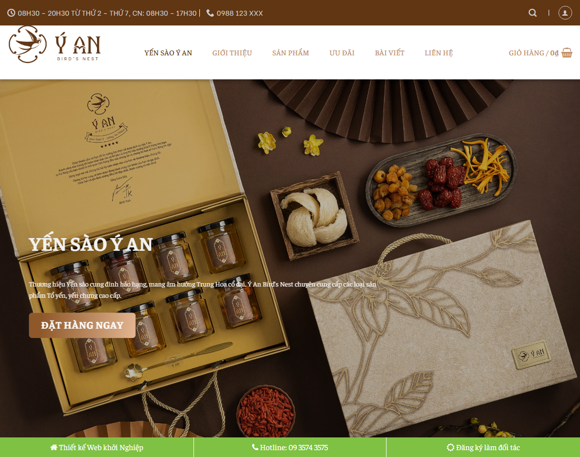 Giao diện Theme wordpress bán yến sào 03