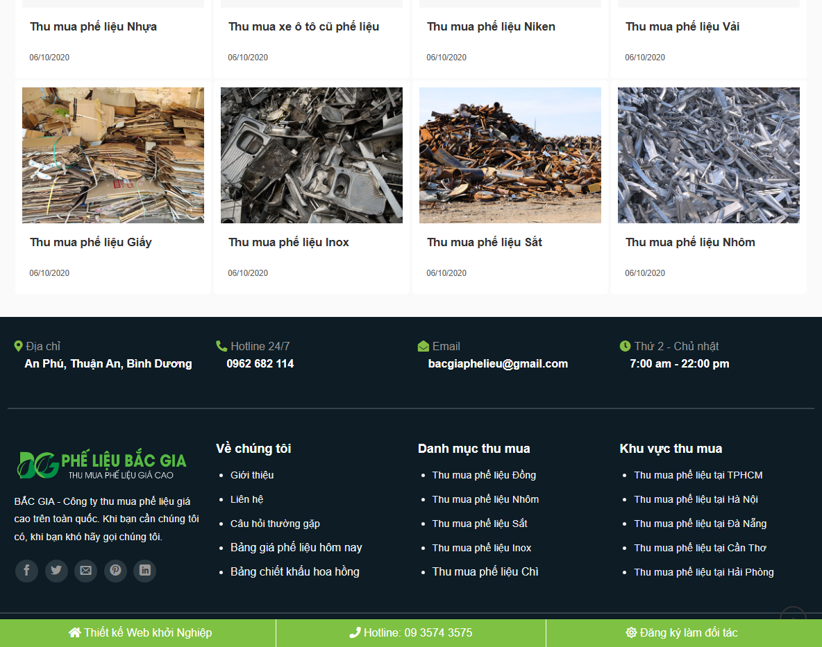 Giao diện theme wordpress phế liệu