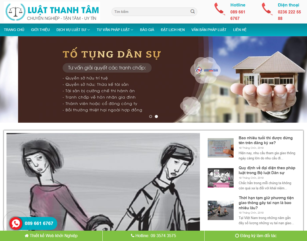 Giao diện Theme WordPress công ty luật 01