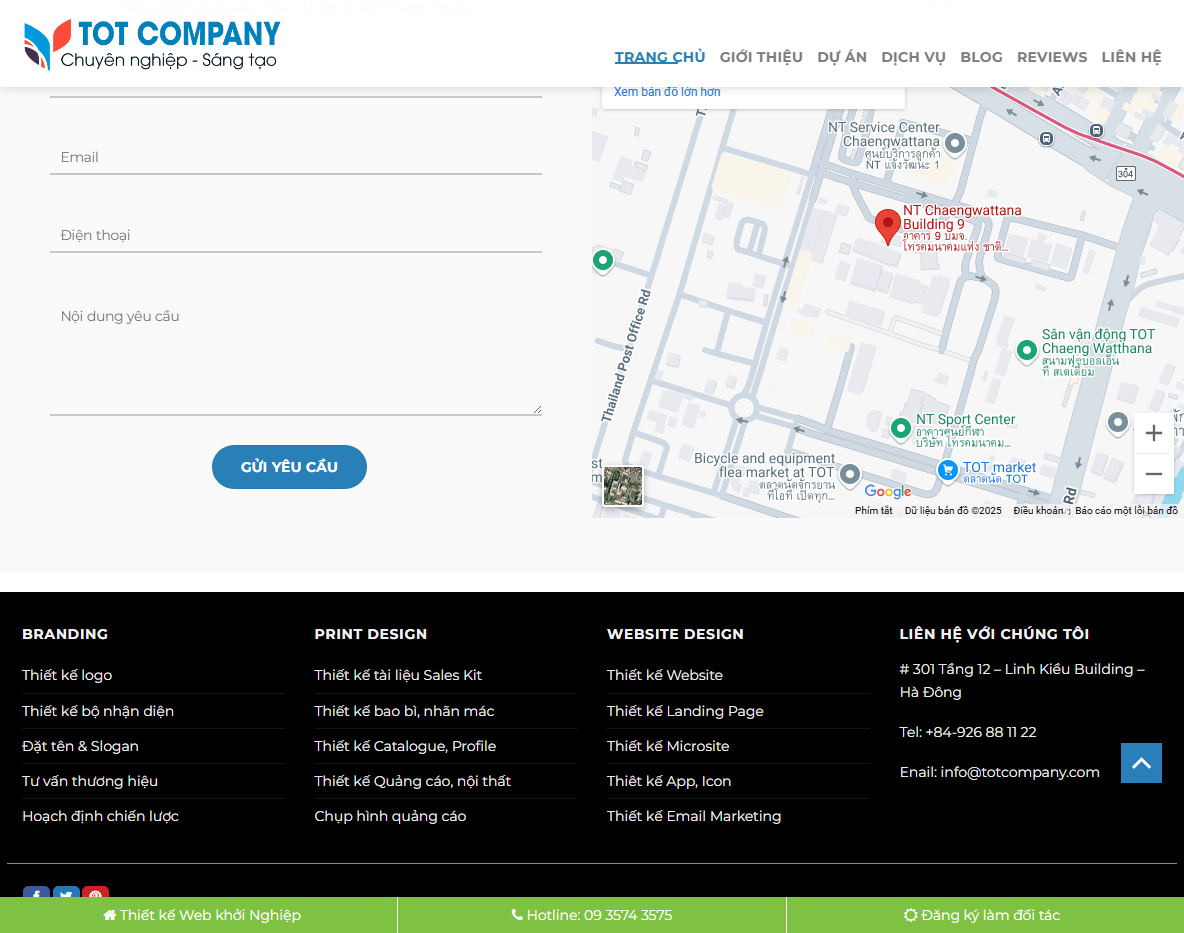 Giao diện Theme WordPress công ty thiết kế